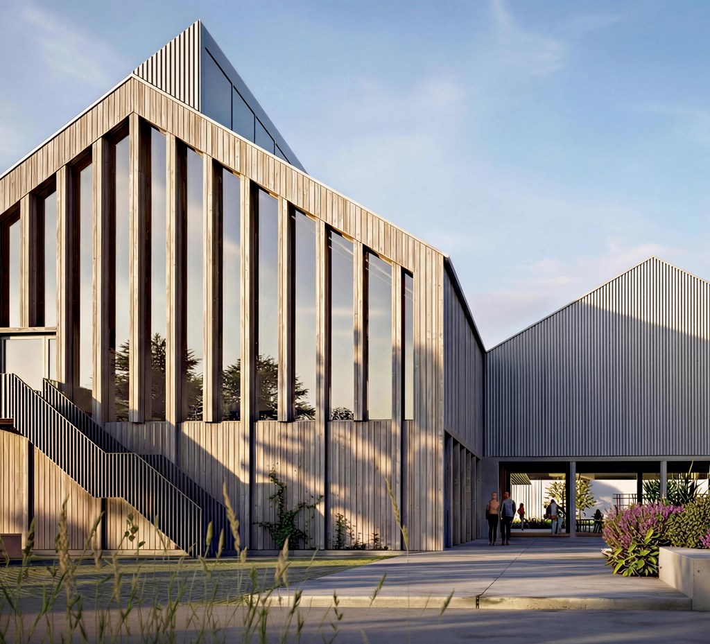 Industribyggnad i samspel med landskapet